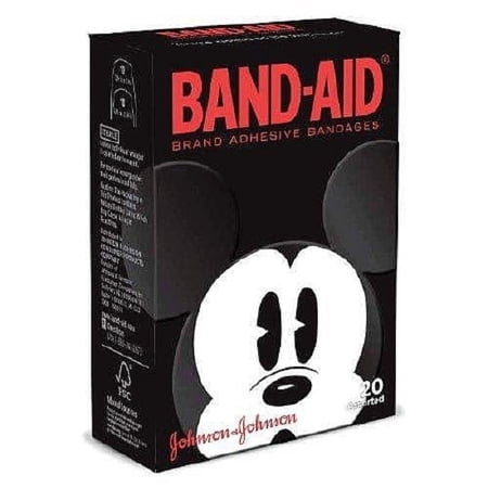 Band-Aid - Adhesive Strip Band-Aid - Plastic Assorted Sizes Kid Design (Assorted Mickey) Sterile - 20/Box