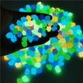 thumbnail image 4 of Glow in The Dark Rocks, 300 PCS Small Glow in The Dark Pebbles Outdoor Decorative Stones for Garden Walkway Patio Yard Lawn Flower Bed Fish Tank Vase Flower Pot Decoration(Bluish-Green), 4 of 4