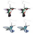 thumbnail image 2 of CIMAXIC 2 Pairs Fashion Earrings Girl Ear Ring Bird Pattern Ear Drops Ear Accessory,1.57"X1.57"X0.08", 2 of 4