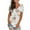 White, variant on Ichuanyi Women Fashion V-neck Short Sleeve Printed T-shirt Blouse Loose Casual Pullover Tops
