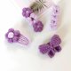thumbnail image 1 of Horquillas hechas a mano para proteger el cabello del bebé, 4 estilos y colores, cuatro juegos (morado), 1 of 5