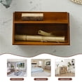 thumbnail image 4 of Tabletop Wooden Display Stand Double-layer Riser Storage Holder Multi-functional Wooden Storage Stand, 4 of 8