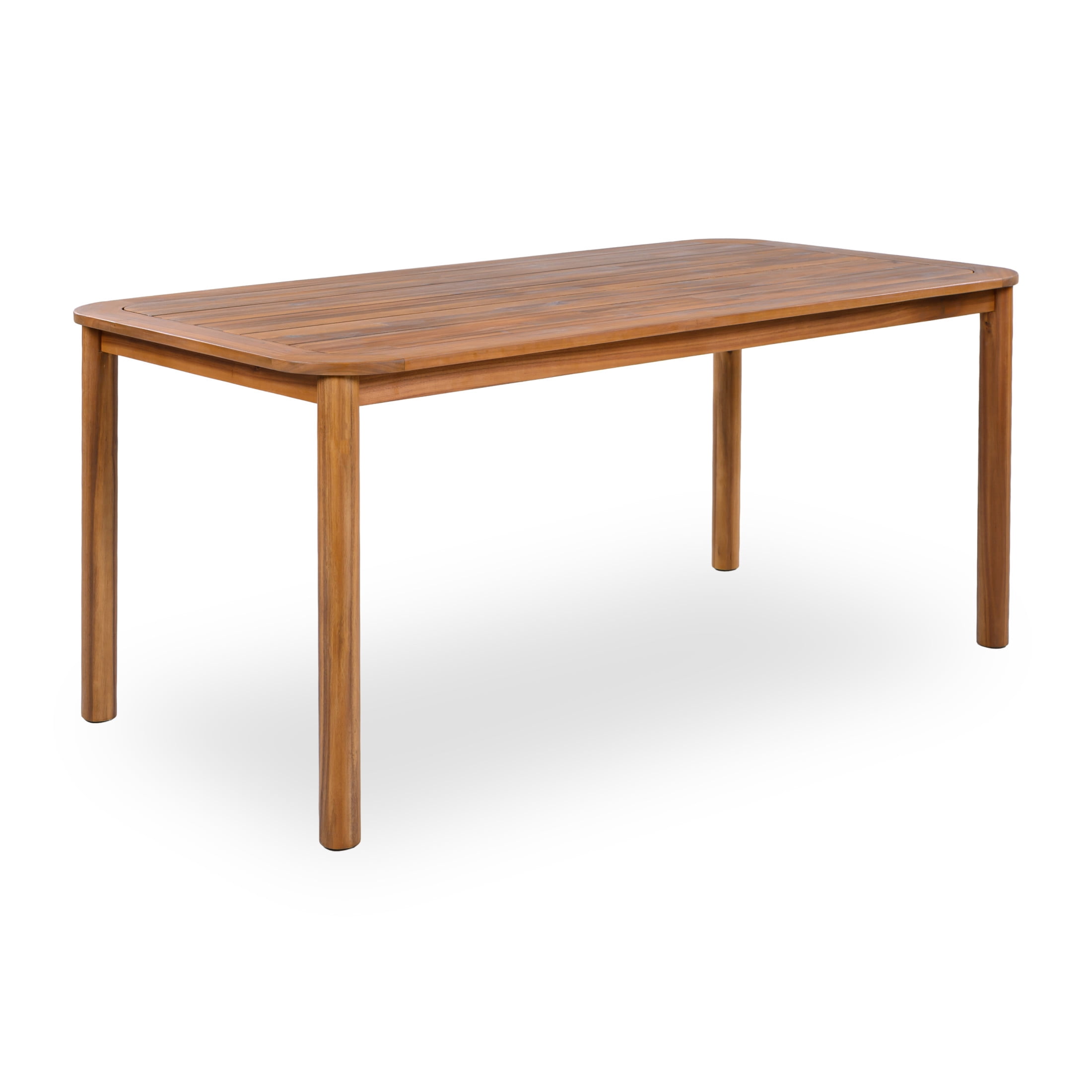 Christopher Knight Home Modern 6-Person Acacia Wood Outdoor Rectangular Dining Table, Teak Finish