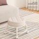 thumbnail image 4 of Taburete bajo de polea para el hogar con ruedas, taburete para caminar para niños, asiento suave (blanco), 4 of 5