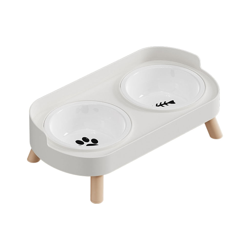 Elevated Ceramic Pet Bowls Food and Water Feeder For Dog Cats Heat Resistant