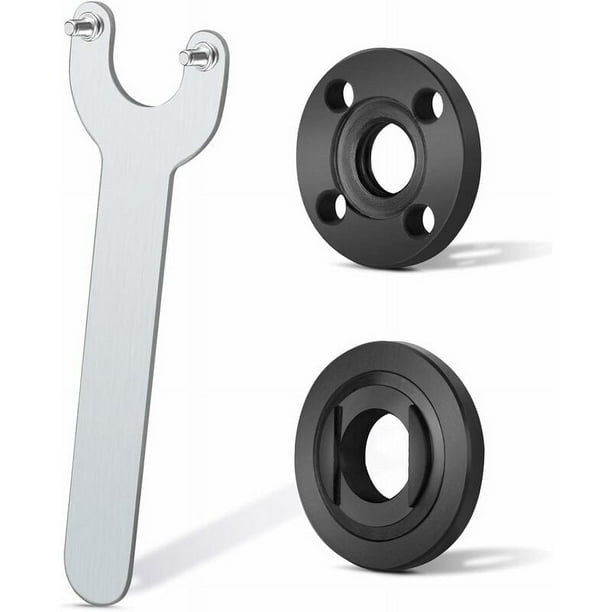 Brida de respaldo para amoladora, juego de tuercas de seguridad para un fácil reemplazo de piezas, construcción de metal que garantiza durabilidad y estabilidad, compatible con Bosch Dewalt Black &