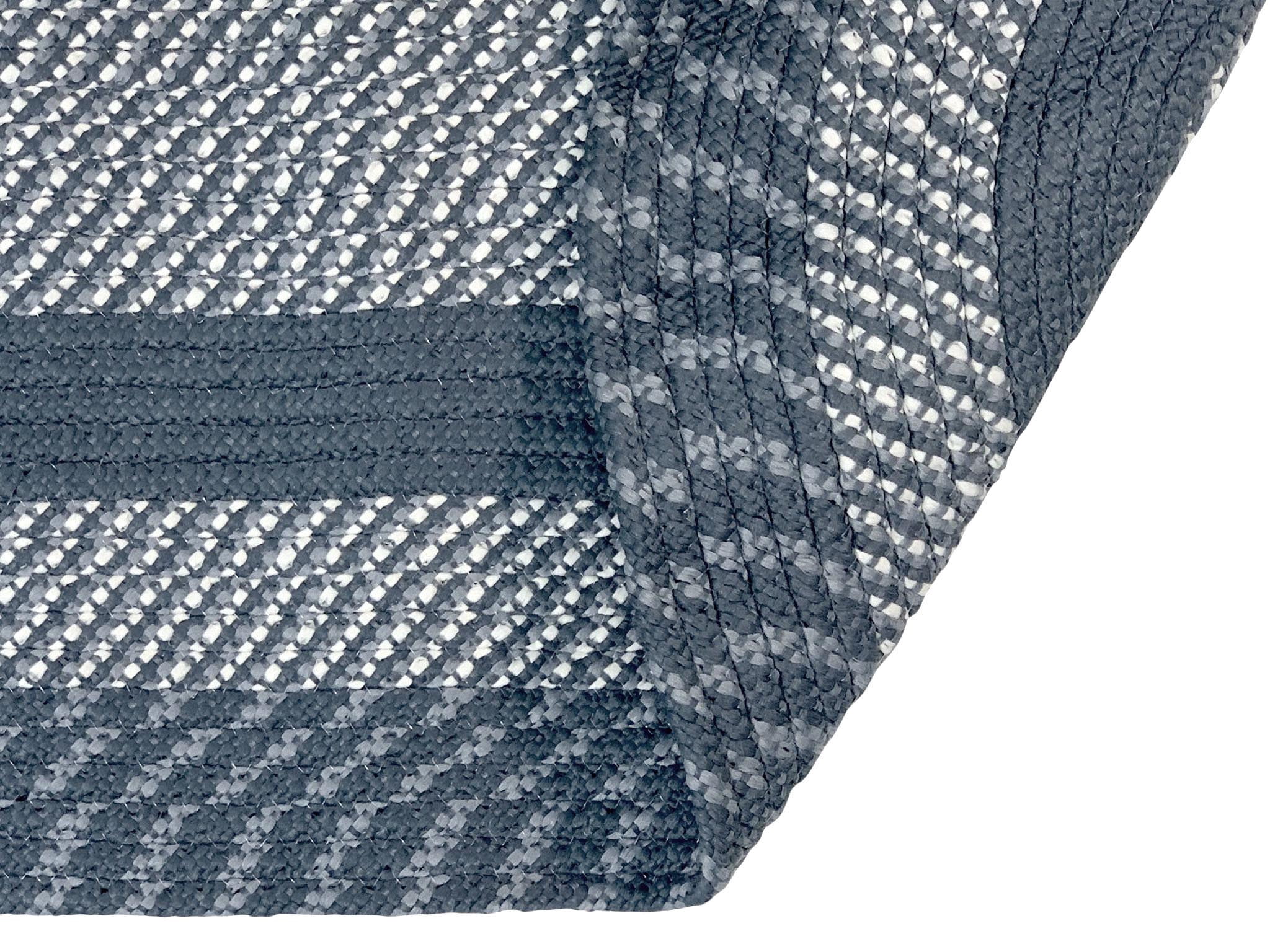 Better Trends Braided Runner Rug, 2' x 9' (24" x 108"), Reversible Indoor Hallway or Kitchen Rug, 100% Polypropylene, Newport Collection – Slate Blue