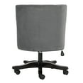 thumbnail image 5 of SAFAVIEH Soho Tufted Swivel Desk Chair with Caster, Grey Velvet, 5 of 9