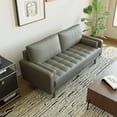 thumbnail image 4 of Stateside Vegan Leather Square Arm Sofa 70", 4 of 6