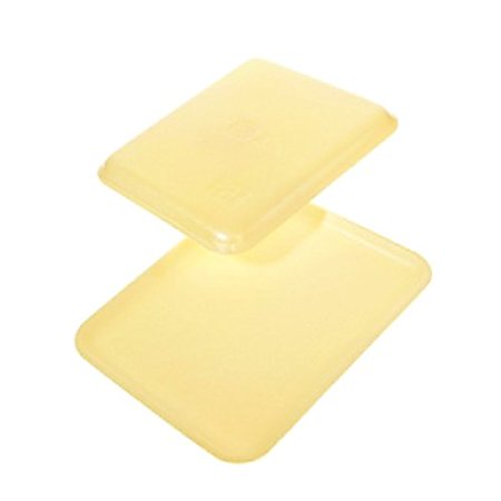 CKF 2SY, #2S Yellow Foam Meat Trays, Disposable Standard Supermarket Meat Poultry Frozen Food Trays, 100-Piece