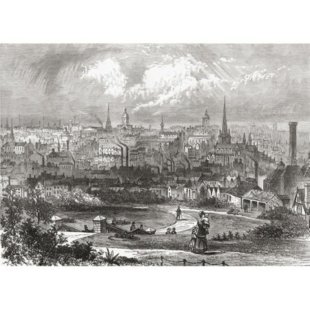 Birmingham West Midlands England in The Late 19th Century From Our Own Country Published 1898 Poster Print, 17 x 12