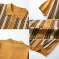 thumbnail image 6 of Short Sleeve Shirts for Men, Mens Knit Shirts Vintage Casual Short Sleeve Shirt Golf Button Down Old Money Sweater, 6 of 6