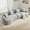 Grey, variant on 110" Curved Chenille Large Sofa, Mid-Century Modern Sofa with Modular Design, Oversized Sofa Chair for Living Room Apartment Lounge, Antique Blue