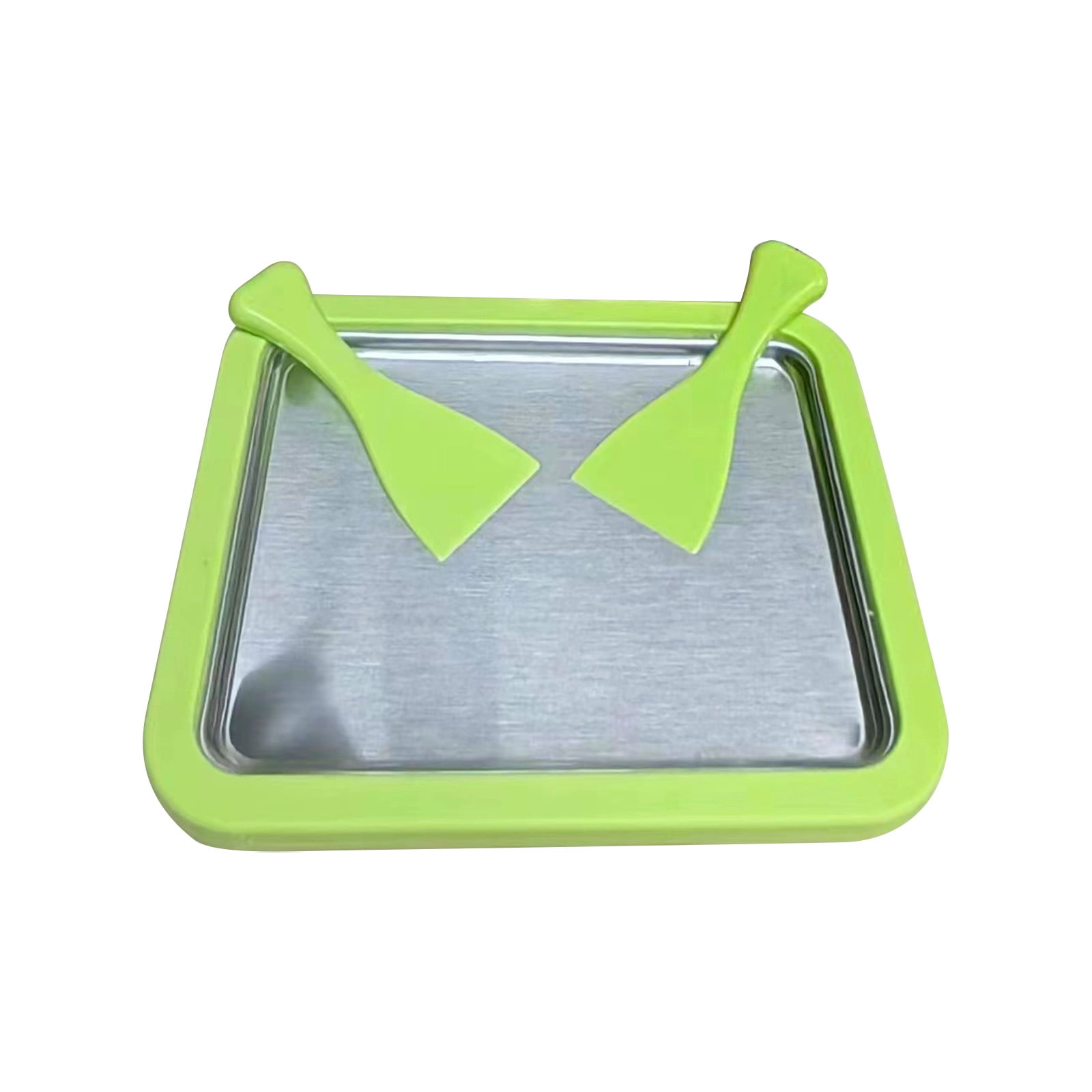 Handheld Ice Cream Maker with Ice Tray, Small Household Ice Machine for Homemade Frozen Desserts, Includes Scrapers for Easy Scooping, Manual Ice Cream Maker for Summer Treats