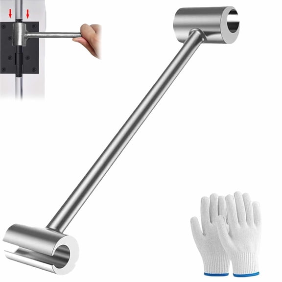 Adjustable Door Hinge Wrench, Double-Head Door Gap Alignment Tool for Flag Hinges, Heavy Duty Steel Door Repair Tool