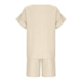 thumbnail image 5 of EnJoCho Girls Summer Outfits Casual Loung𝖾 Set Cap Sleeve T Shirt Elastic Waist Shorts 2 Piece Clothing Sets Cozy Loung𝖾wear Two Piece Matching Comfy Outfit Lightweight, 5 of 8