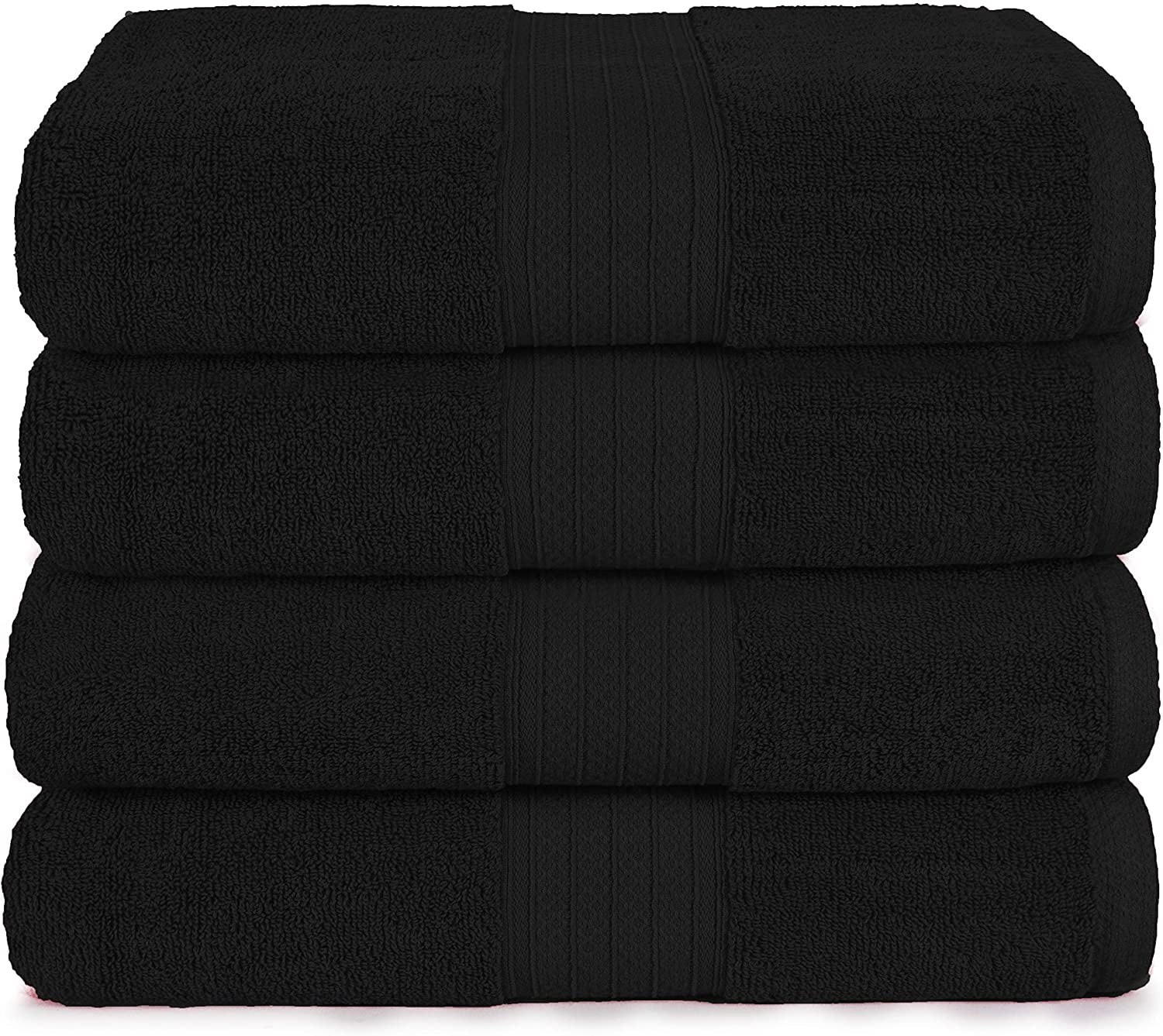 4 Pack Bath Towel Set 100% Combed Cotton 27" X 54" Super Soft 600 GSM SPA Towels 