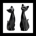 thumbnail image 1 of Estatuilla Negra Pareja Animal de CeráMica Escultura Abstracta Adorno Decoraciones para Sala de Estar 2 Piezas, 1 of 5