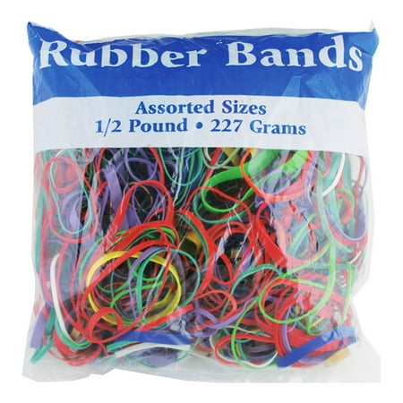 UPC 071815004651 product image for BAZIC Rubber Bands  Assorted Size 1/2 Lbs.  Colors Sizes May Vary  1-Pack | upcitemdb.com