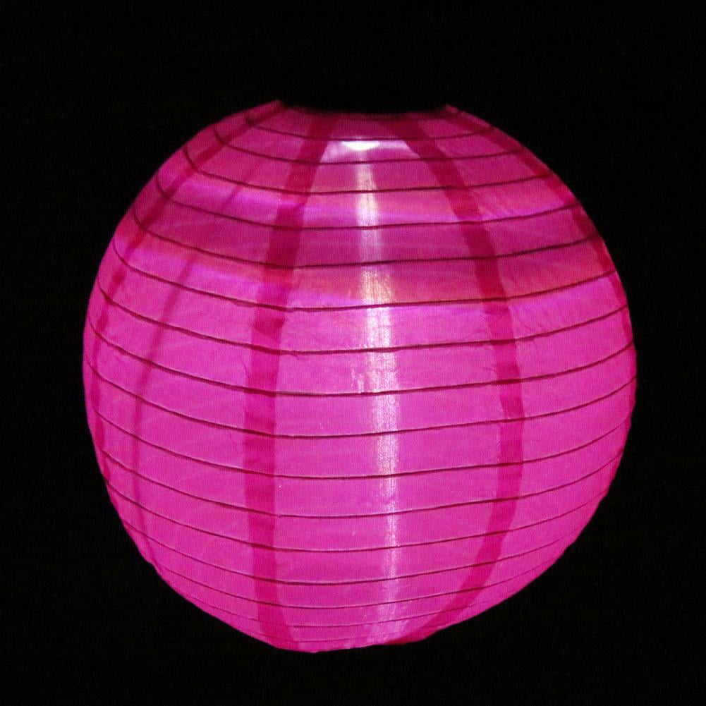 Hunnykome Solar Lighting SCL-11F10M-PK 8-Inch Chinese Lantern Pink Solar Decorative Light