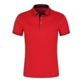 thumbnail image 3 of Sngxgn Men's Golf Polo Shirts Tennis Shirt Short Sleeve Casual Work T-Shirt(Red,XL), 3 of 6