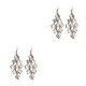 thumbnail image 4 of Pendientes de Moda Sonducket Paquete de 2 Largos Multicapa con Borlas Color Oro/Blanco/Negro, 4 of 6