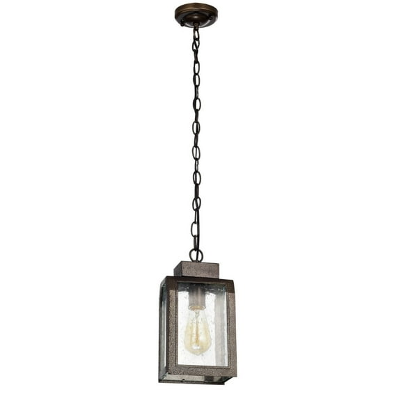 MILTON Industrial Antique Gold 1 Light Mini Pendant 12" Wide