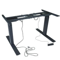 Titan Dual Motor Electric Adjustable Base Height Sit-Stand Standing Desk Frame 50"H 63"W Programmable Buttons