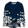 thumbnail image 4 of Women's Sweatshirts Crewneck Graphic Print Casual Printed Round Neck Long Sleeved Winter Pullover Hoodie, 4 of 4
