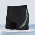 thumbnail image 2 of ZQUUVOU Men's Athletic Swim Jammers Big and Tall Square Leg Swim Trunks Elastic Waist Plus Size Quick Dry Beach Swimming Shorts Green, 2 of 3
