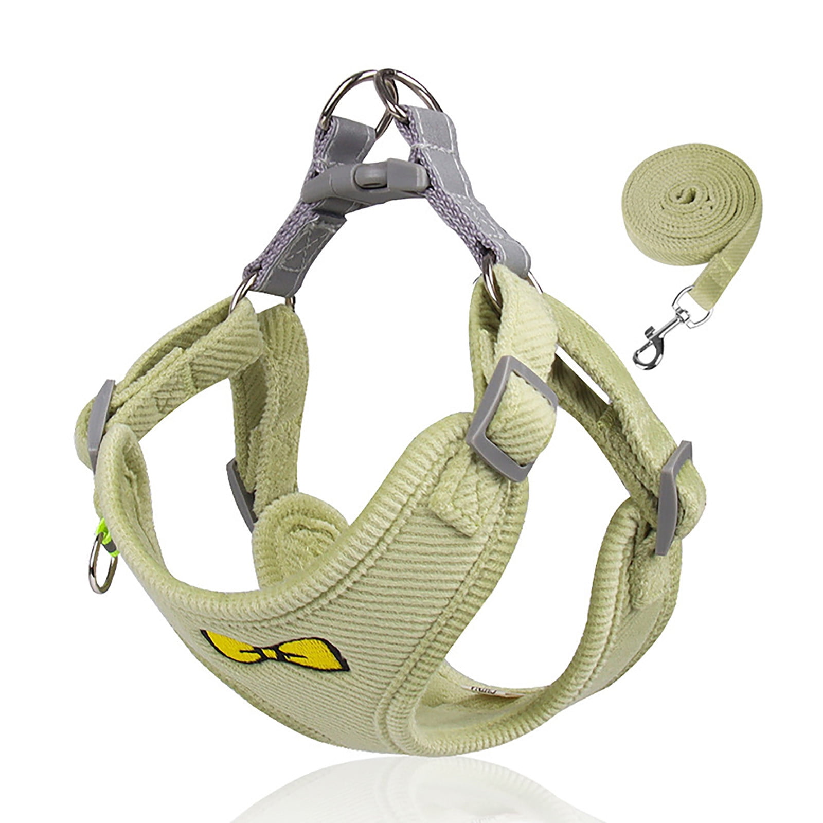 Reflective DogHarness With Leash Breathable Adjustable Nylon Pet