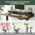 FEZIBO Electric Adjustable Standing Desk with Monitor Stand, RGB LED