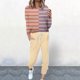 thumbnail image 3 of Gibobby Conjunto de sudadera para mujer Conjunto de pantalones casuales con cordones de manga larga y cuello redondo a color block a la moda para mujer(Naranja,G), 3 of 4