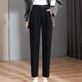 thumbnail image 2 of ABATAB Women's Dress Pants Wide Leg Stretch Full Length Work Pants Business Casual Pull on Office Slacks with Pockets, 2 of 7