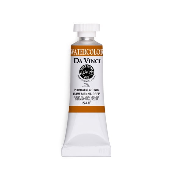 Da Vinci Paints Professional Watercolor, 15ml Tube, Raw Sienna Deep