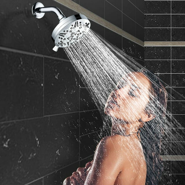 Cabezal de ducha de alta presión premium de 8 funciones - Lluvia de alta presión - Reemplazo de aspecto moderno para los cabezales de ducha de su baño.