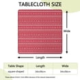 thumbnail image 2 of Red Christmas Pattern Square Fitted Tablecloth with Elastic Edge,Square Table Cover,Washable Elastic Table Cover for Home Kitchen Party Decor 34"x34", 2 of 6