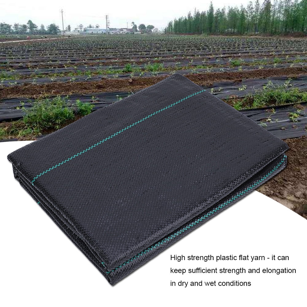 BIMZUC 3.3ft x 33ft Heavy Duty Weed Barrier Fabric Landscape Ground Cover Membrane for Garden Flower Beds and Pathways UV Resistant High Permeability Geotextile 1m x 10m Black