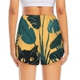 thumbnail image 4 of Goofa Cat Hiding In Potted Plants Printed Women 2 in 1 Running Shorts,Quick Dry Athletic Workout Shorts,High Waisted Athletic Shorts with Liner Pockets-XX-Large, 4 of 9