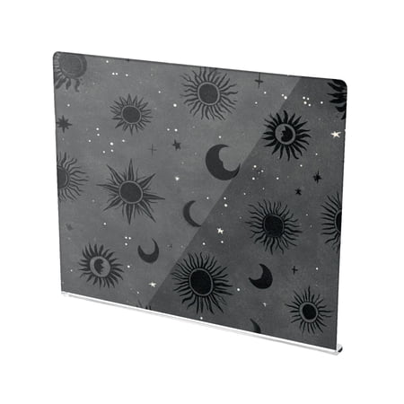 13.4" x 16.5" Food-Grade Acrylic Cutting Board Non-Slip Kitchen Chopping Board Grey Astrology Celestial Art