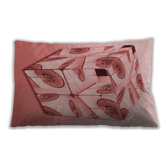 Ahgly Company Outdoor Rectangular Contemporary Lumbar Throw Pillow, 13 inch by 19 inch