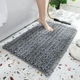 thumbnail image 1 of Alfombras de baño antideslizantes, lavables, de chenilla ultrasuave y absorbente, de secado rápido, para bañera y ducha, color gris, 61 x 43 cm, 1 of 5