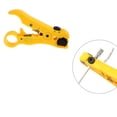 thumbnail image 3 of Riwesomey Cable de alambre pelador de cortador universal para herramienta de pelado coaxial UTP/STP RG59/6/7/11 de alambre plano o Artesanía Amarillo, 3 of 6