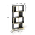 thumbnail image 4 of M optimized 4 Tier Bookshelf, Modern Bookcase for CDs Books Movies, Asymmetrical Book Storage Organizer Space-Saving, 4 of 8