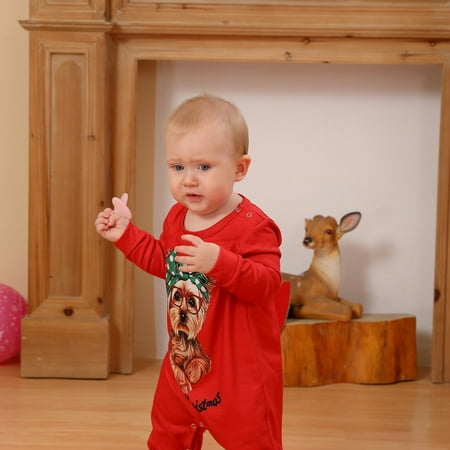 

Family Christmas Pajamas Matching Pjs Xmas Party Sleepwear Parent-Child Pjs Red 9