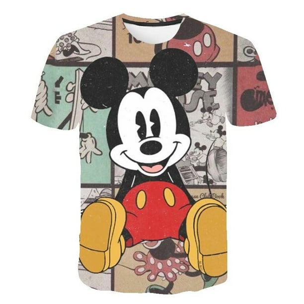 2023 dibujos animados verano Mickey Mouse camisetas ropa niñas serie Disney manga corta moda camisetas dibujos animados Casual Top Tee Shirt7T Gao Jinjia LED