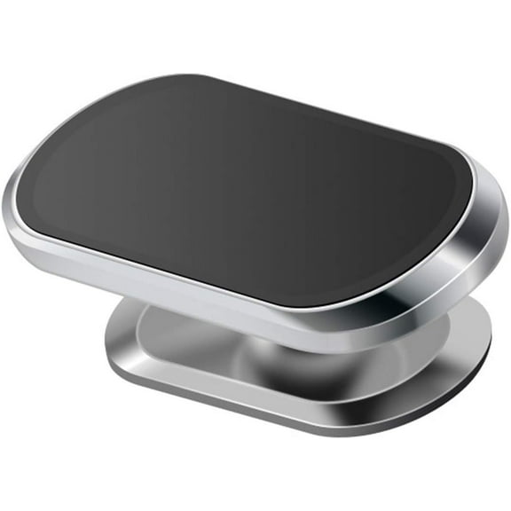 360° Magnetic Car Phone Holder Dashboard Mini Strip Shape Stand Mount, for Cell Phones and Mini Tablets ,Extra Strong with 8 Magnets! (Silver)