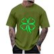 thumbnail image 1 of Pantalones para Hombres Cortos Casual Impreso Cuello Redondo Manga Corta Camiseta de Verano Superior, 1 of 4