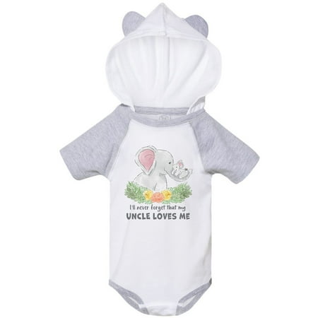 

Inktastic I ll Never Forget That My Uncle Loves Me Cute Elephants Gift Baby Boy or Baby Girl Bodysuit