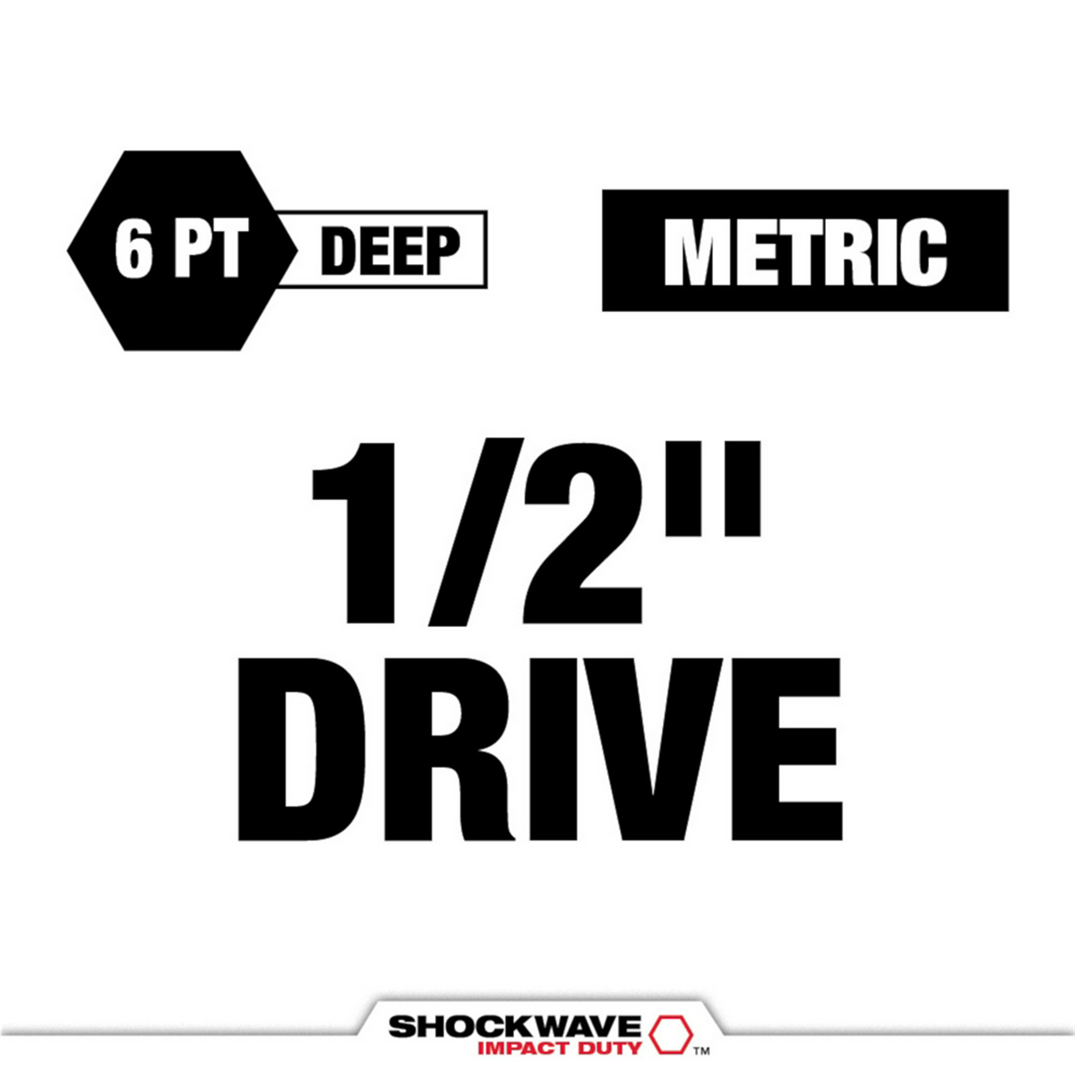 Milwaukee Tool SHOCKWAVE Impact Duty 1/2 Drive Metric 3PC Lug Nut Wheel Socket Set